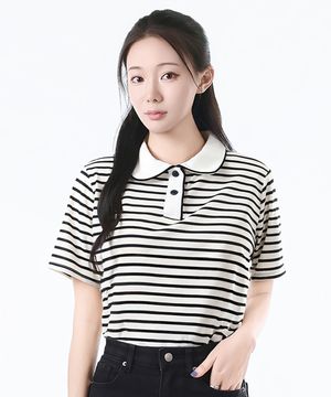 미리 라인 카라 티셔츠_화이트