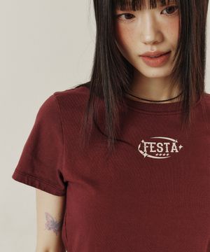FESTA LOGO CROP T-SHIRT_2color