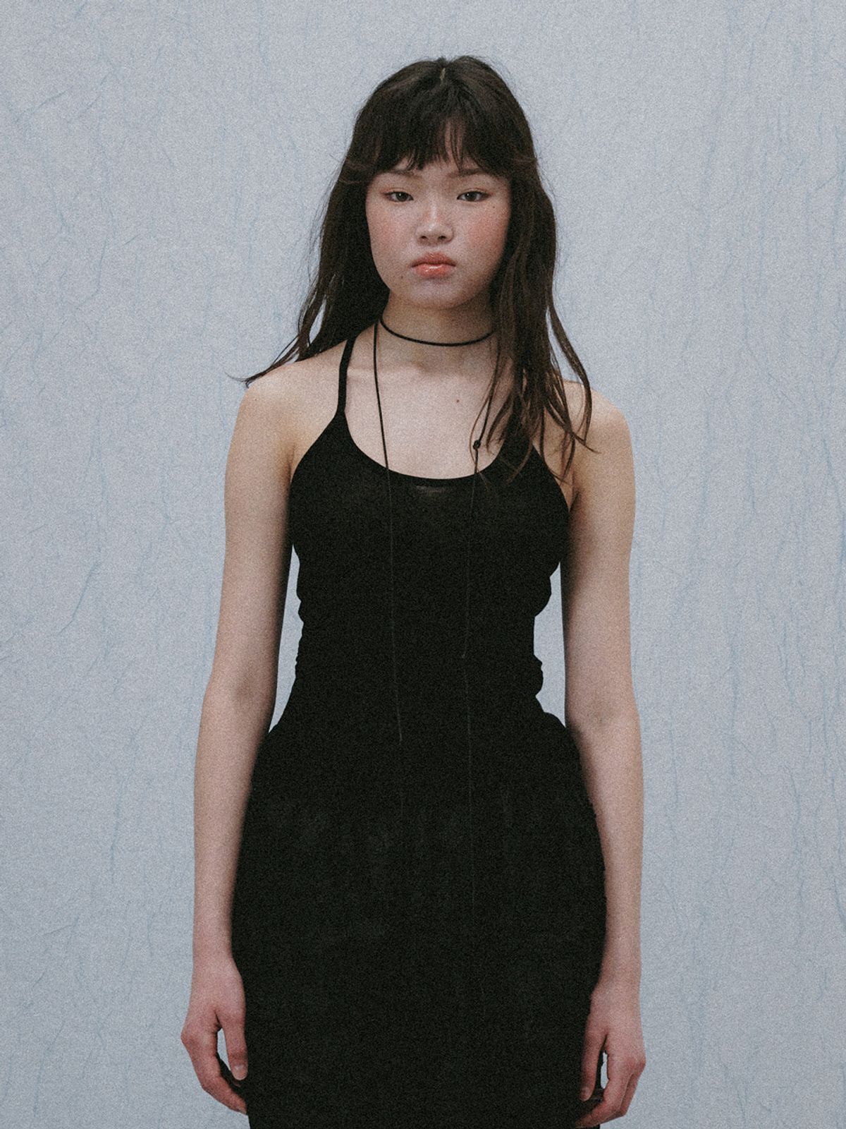 플라드주르(PLATDUJOUR) Halter neck sleeveless (Black)