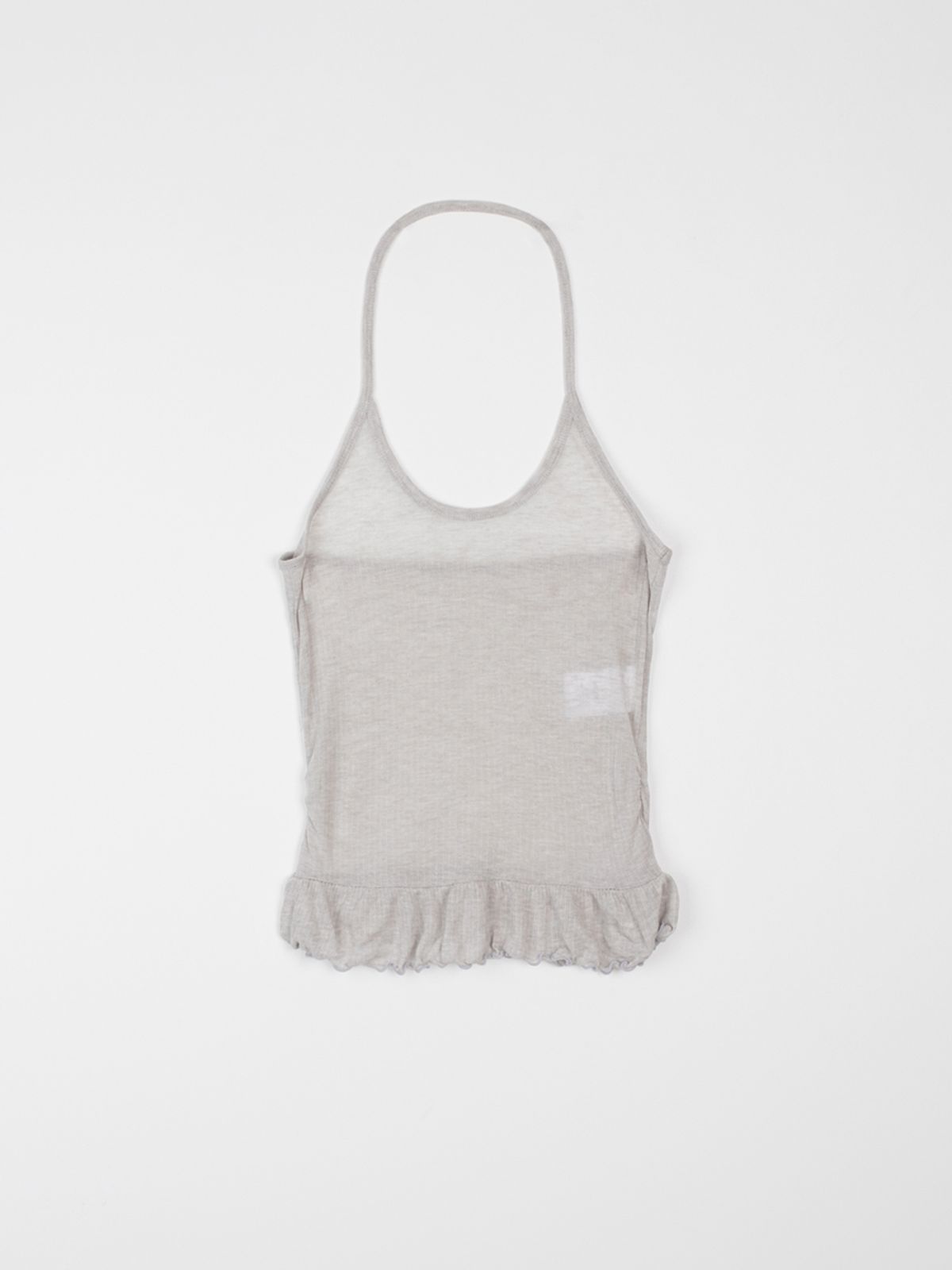플라드주르(PLATDUJOUR) Halter neck sleeveless (Grey)