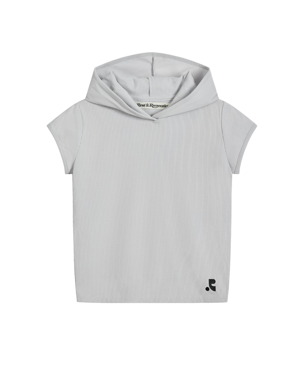 레스트앤레크레이션(REST&RECREATION) CAP SLEEVE HOODIE - LIGHT GREY