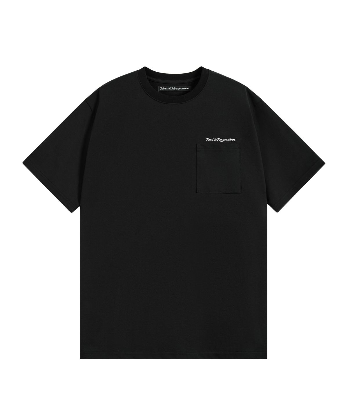 레스트앤레크레이션(REST&RECREATION) OVERSIZED POCKET T-SHIRT - BLACK
