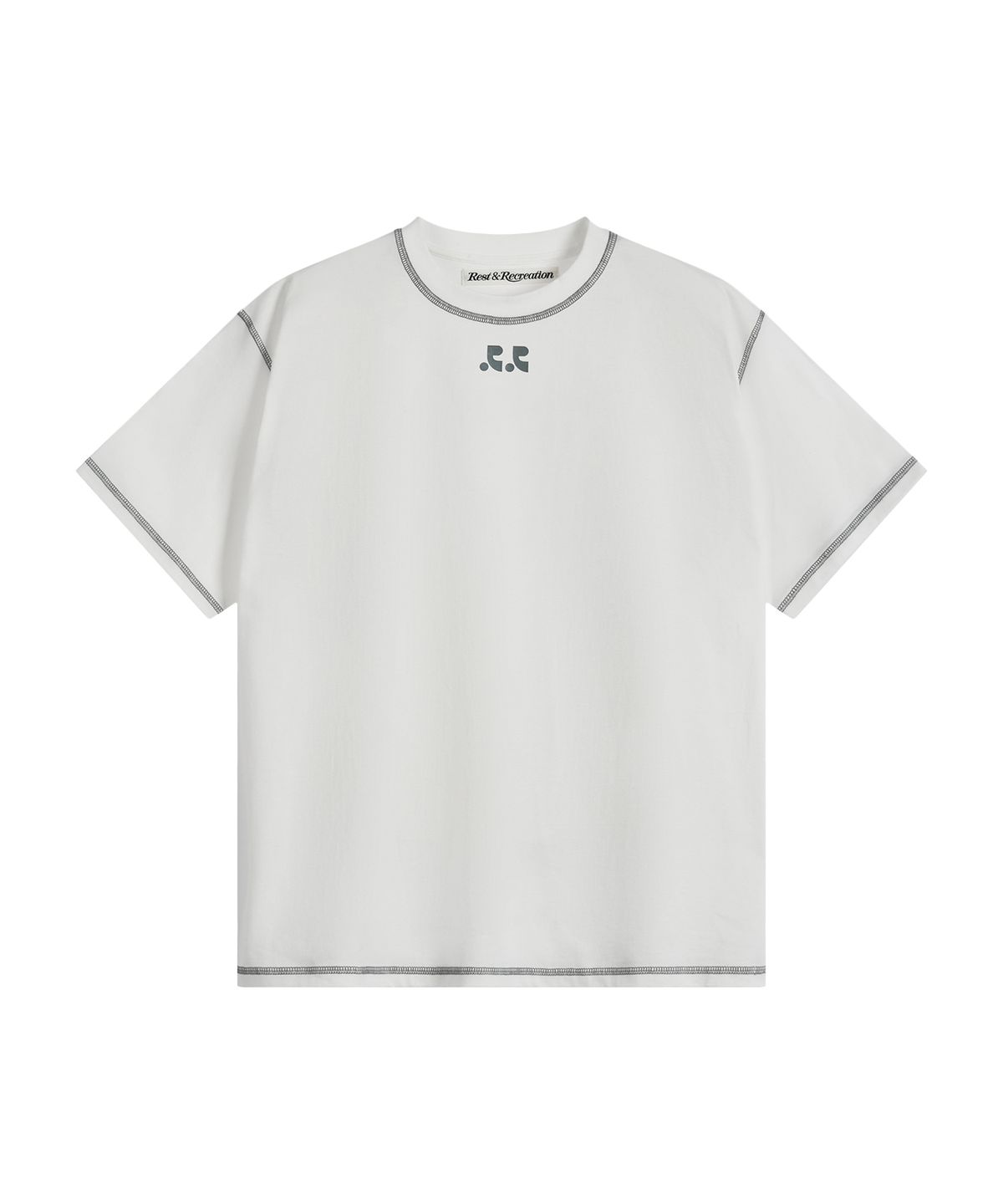 레스트앤레크레이션(REST&RECREATION) DOUBLE LOGO T-SHIRT - WHITE