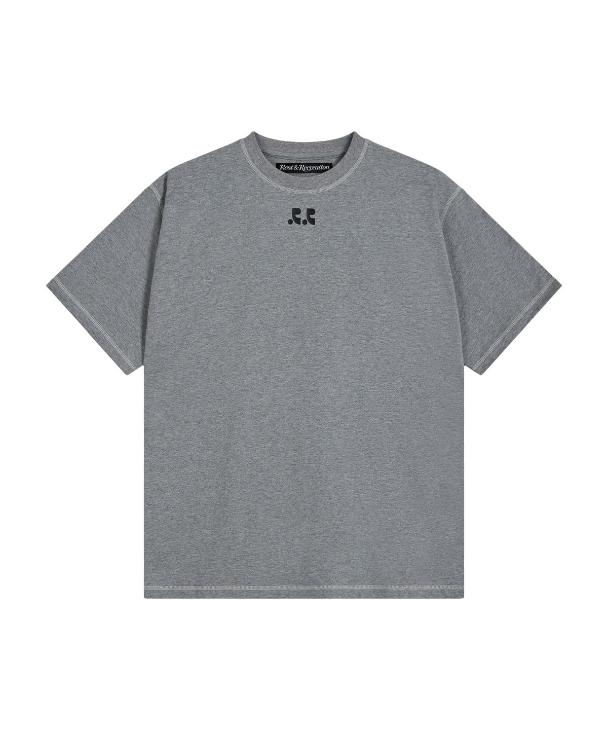 레스트앤레크레이션(REST&RECREATION) DOUBLE LOGO T-SHIRT - GREY
