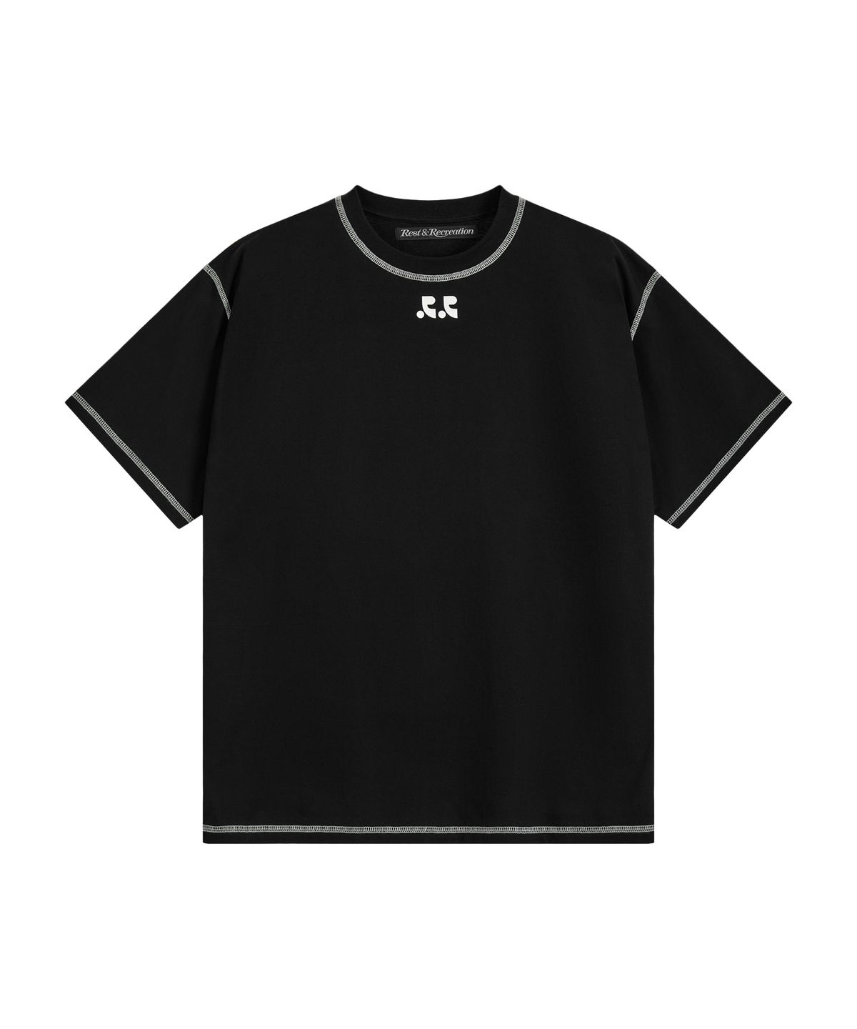 레스트앤레크레이션(REST&RECREATION) DOUBLE LOGO T-SHIRT - BLACK