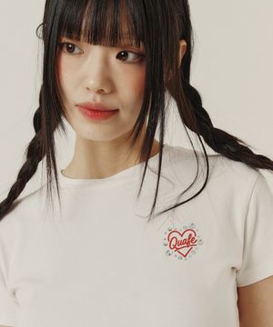 HEART LOGO SLIM T-SHIRT_4color