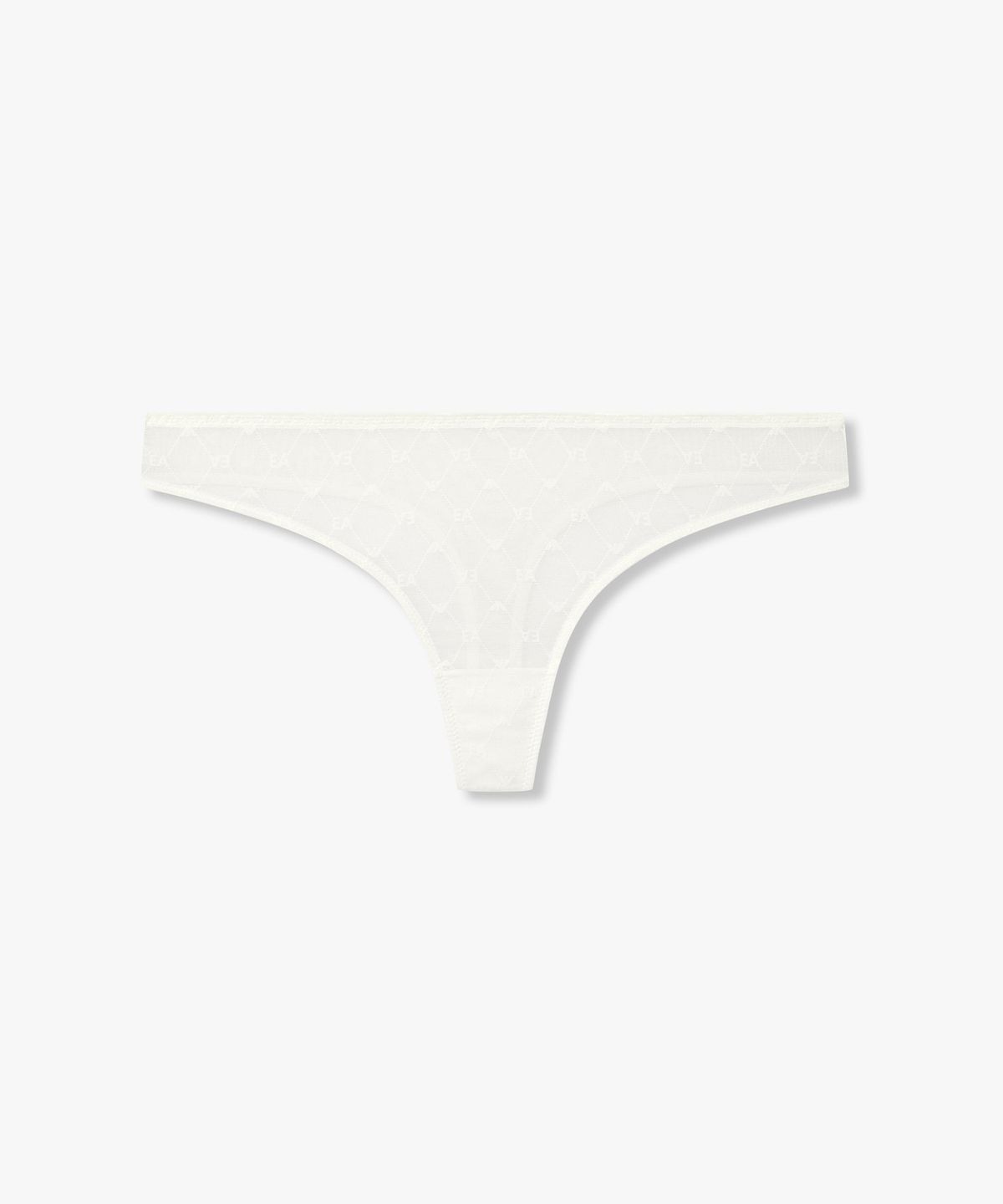 엠포리오 아르마니 언더웨어(EMPORIO ARMANI UNDERWEAR) 여성 EA로고 패턴 메쉬 티팬티_화이트 0826110513
