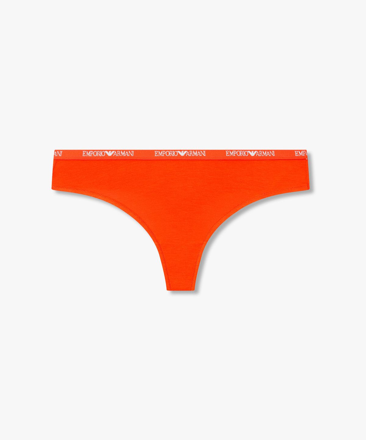 엠포리오 아르마니 언더웨어(EMPORIO ARMANI UNDERWEAR) 여성 메탈릭 로고 밴딩 티팬티_다크 오렌지 0826110506