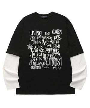 레이어드 BALANCE 롱슬리브 (VVLL0227) 블랙/화이트