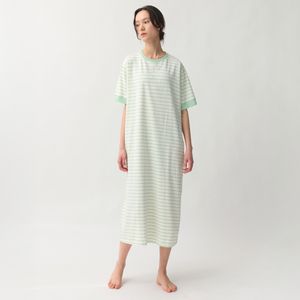 민티 스트라이프 여성 홈웨어 원피스 잠옷