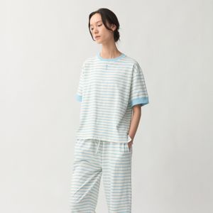 마카롱 스트라이프 여성 잠옷 세트