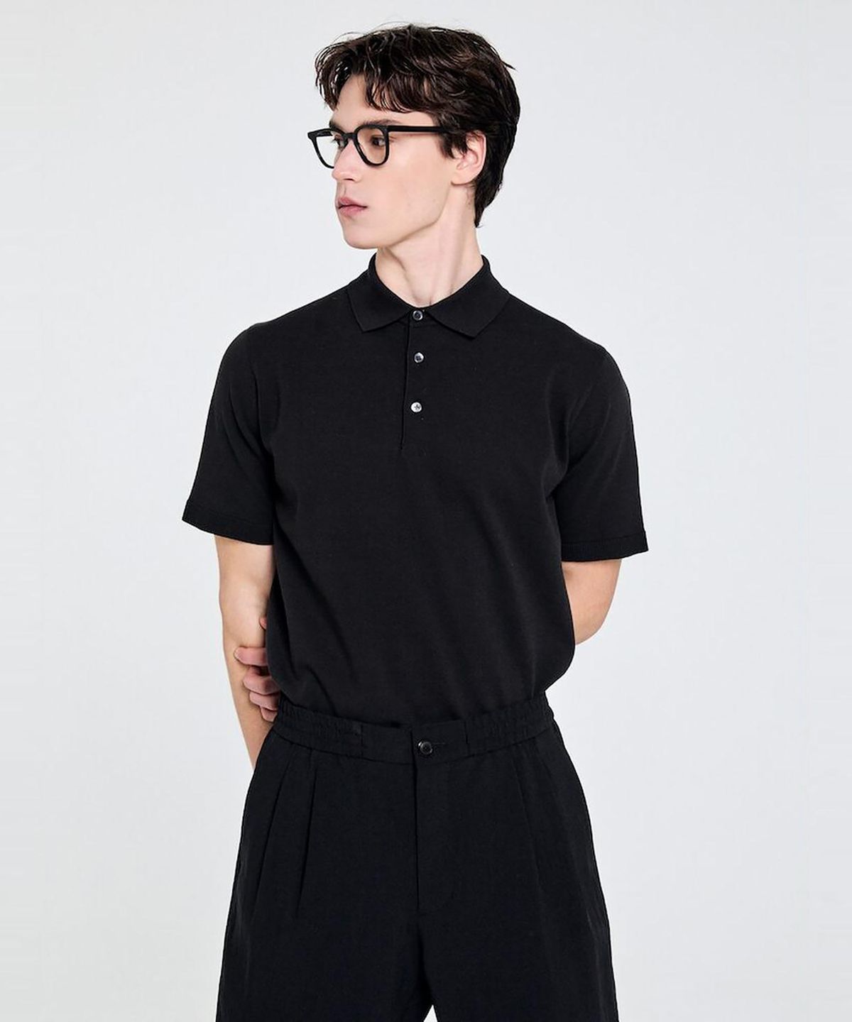 GLXY (갤럭시 라이프스타일)(GLXY (GALAXY LIFESTYLE)) GLXY [갤럭시라이프스타일][三無衣服] 6M 폴로 넥 스웨터  블랙