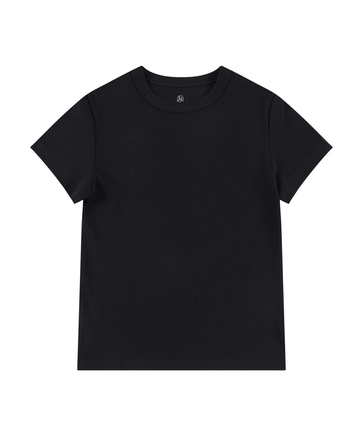 시야쥬(SIYAZU) SITP5275 슬림 골지 반팔 티셔츠_Black
