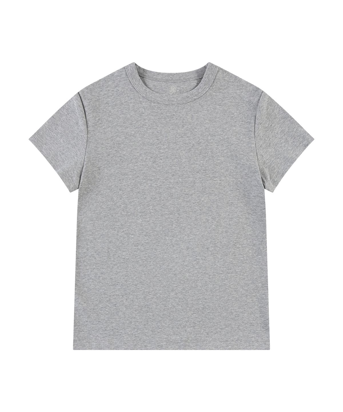 시야쥬(SIYAZU) SITP5275 슬림 골지 반팔 티셔츠_Melange gray