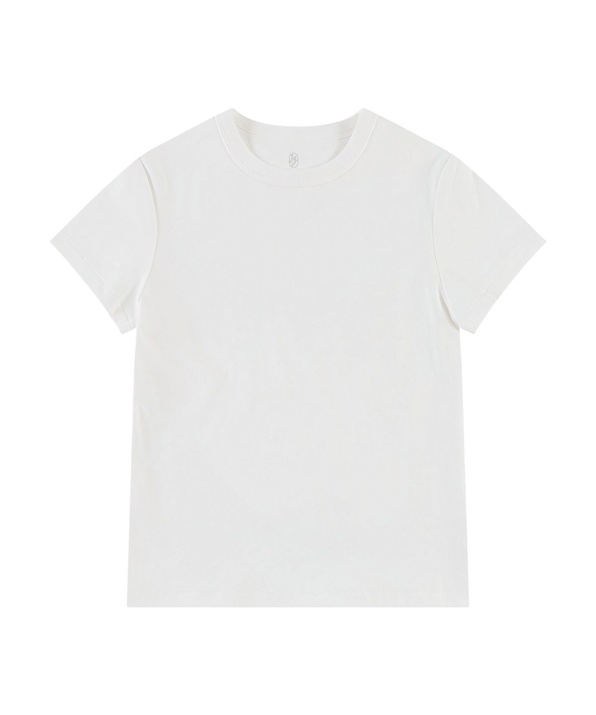 시야쥬(SIYAZU) SITP5275 슬림 골지 반팔 티셔츠_Ivory