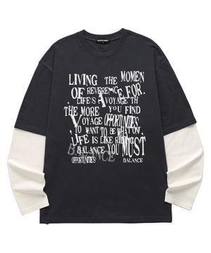 레이어드 BALANCE 롱슬리브 (VVLL0227) 차콜/화이트