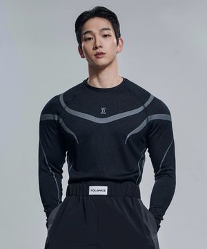 액티브 컨투어 슈트 롱 슬리브 - Black