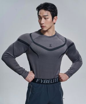 액티브 컨투어 슈트 롱 슬리브 - Gray