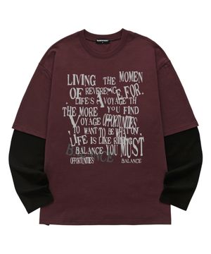 레이어드 BALANCE 롱슬리브 (VVLL0227) 버건디/블랙