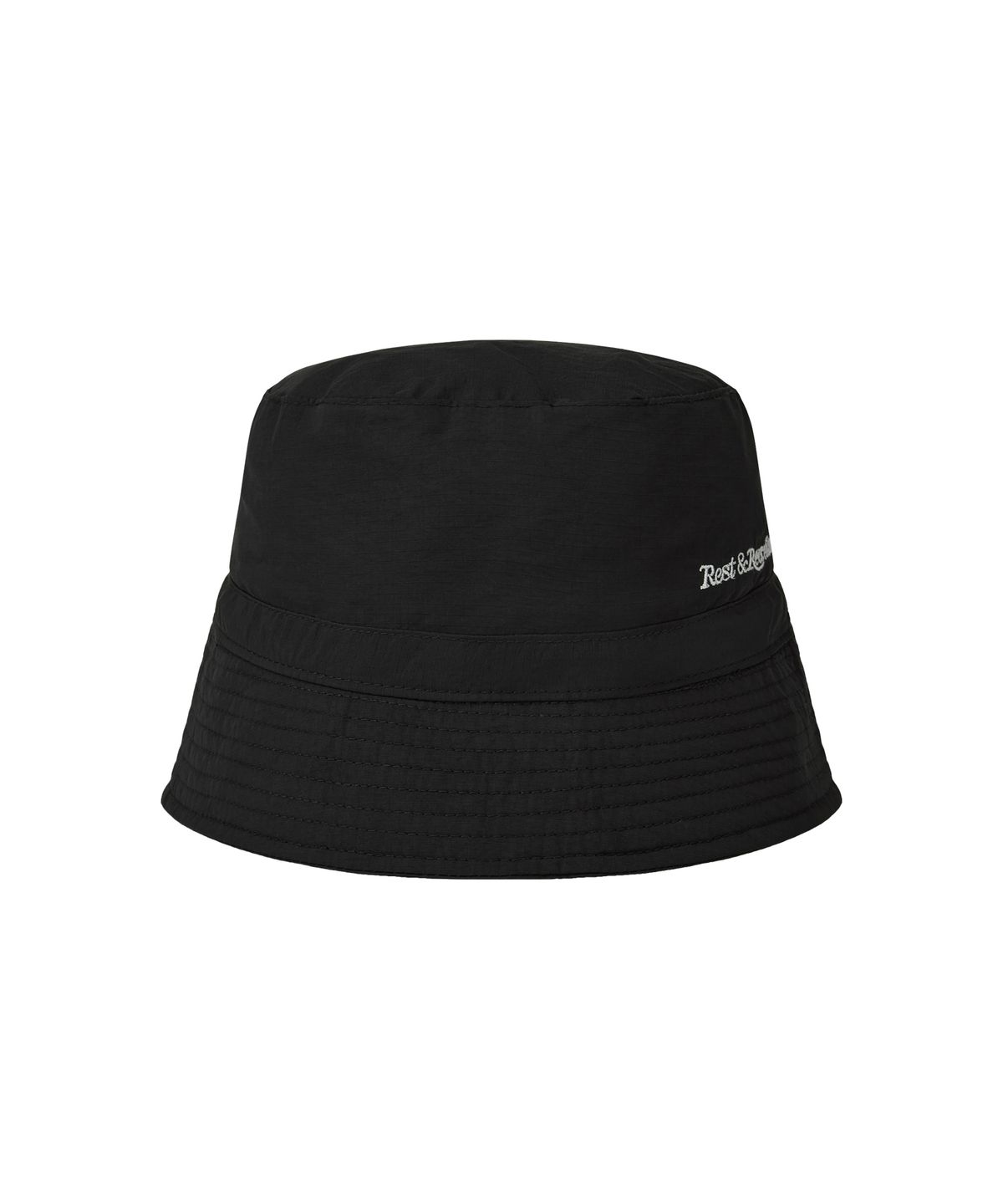 레스트앤레크레이션(REST&RECREATION) REVERSIBLE NYLON BUCKET HAT - BLACK