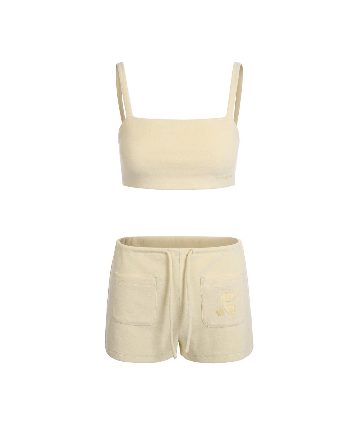 레스트앤레크레이션(REST&RECREATION) TERRY TOP + SHORTS SET - CREAM