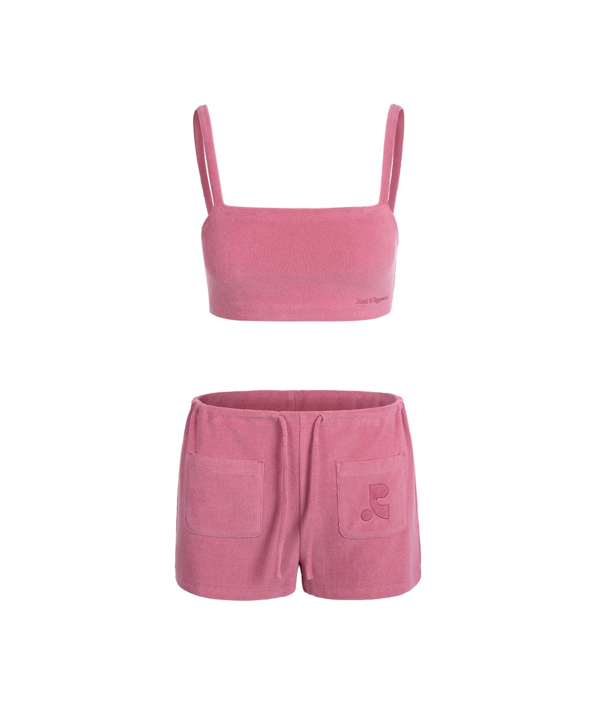 레스트앤레크레이션(REST&RECREATION) TERRY TOP + SHORTS SET - PINK