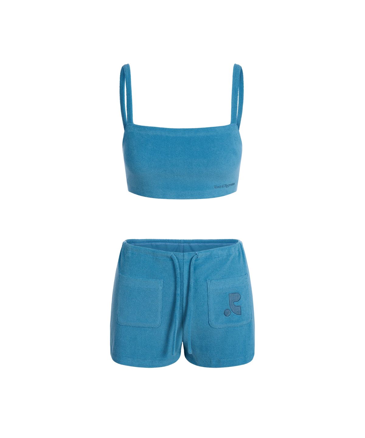 레스트앤레크레이션(REST&RECREATION) TERRY TOP + SHORTS SET - BLUE