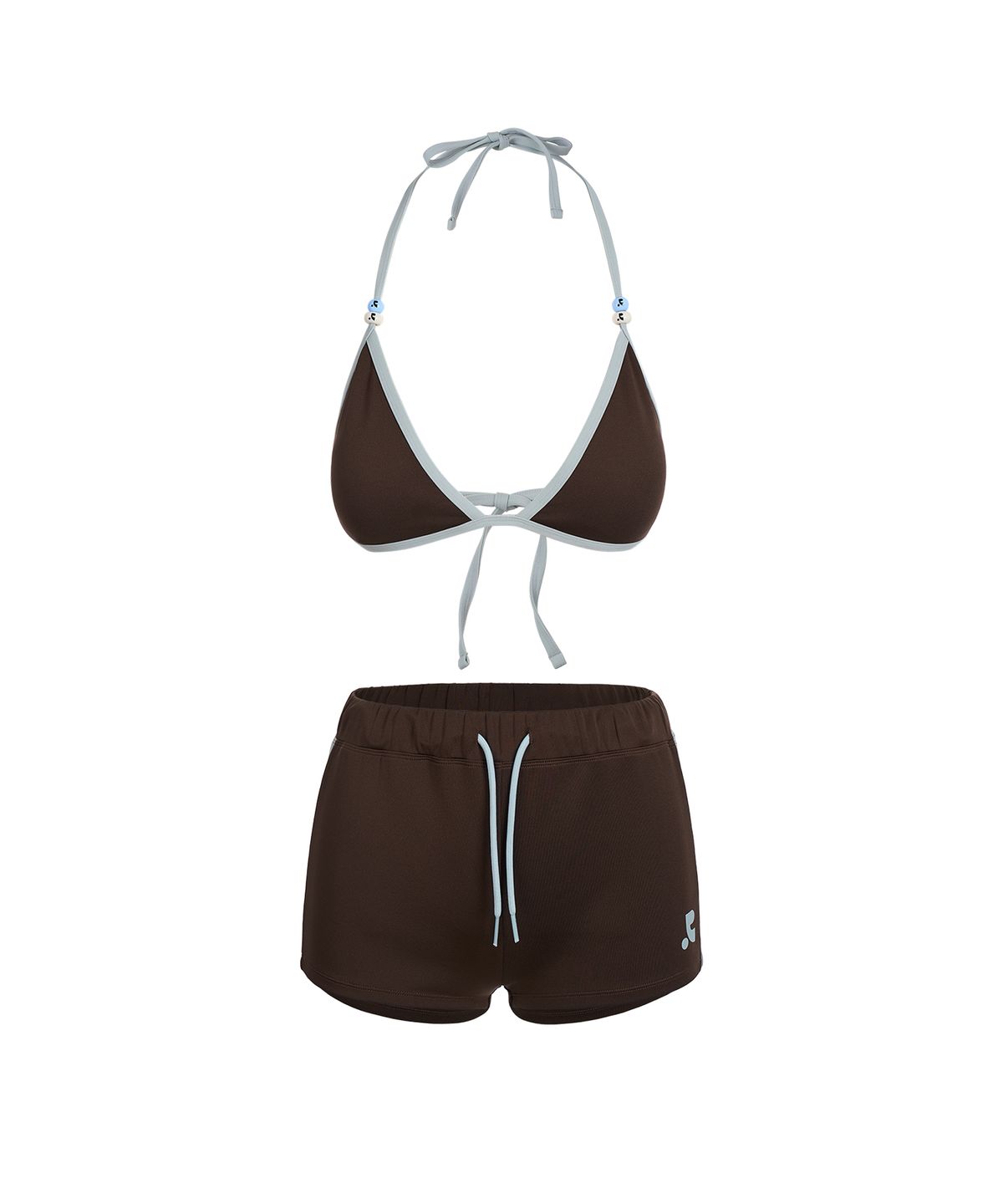 레스트앤레크레이션(REST&RECREATION) RR LOGO CHARM BIKINI - BROWN