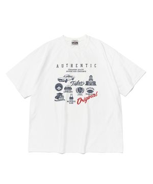 컬리지 로고 컬렉션 반팔티 (화이트)