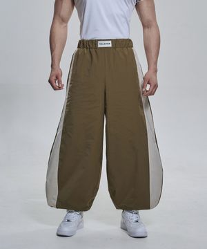 엘리트 와이드 커브드 조거 팬츠 - Khaki