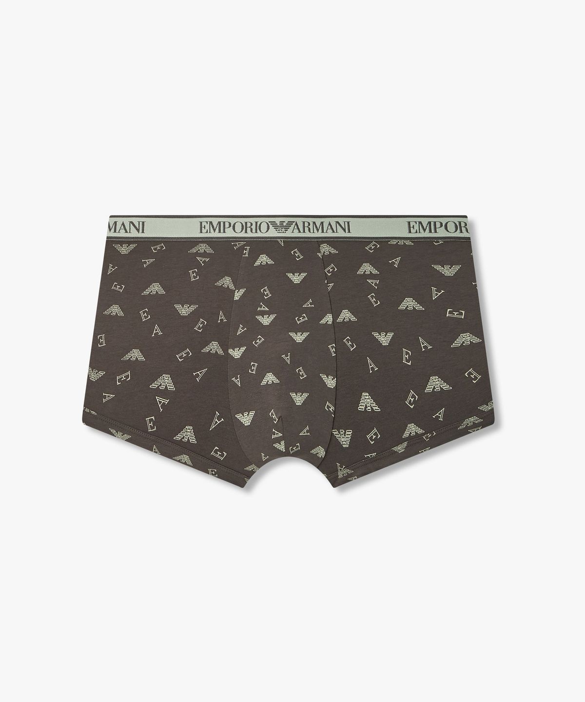 엠포리오 아르마니 언더웨어(EMPORIO ARMANI UNDERWEAR) 남성 멀티 로고 프린트 드로즈_카키 브라운 08M6112318