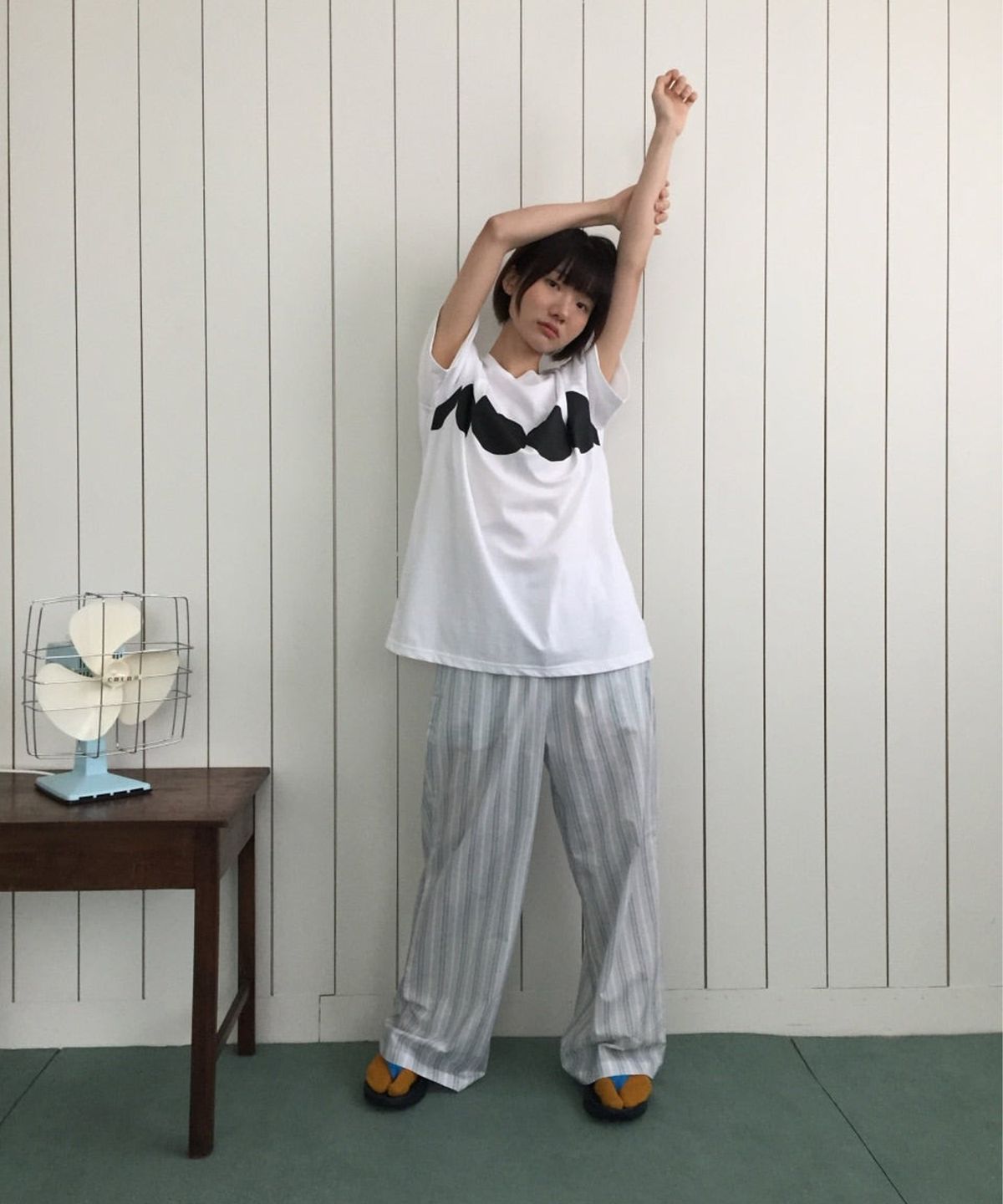 애프터썸머(AFTERSUMMER) market one-mile stripe pants (sky blue)
