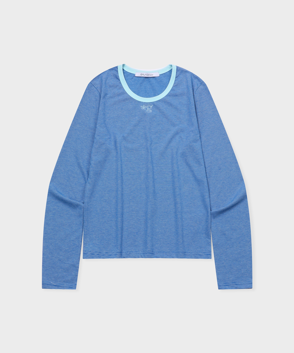 글런든(GRUNDEN) WEEKENDER STRIPE TOP (BLUE-MINT)