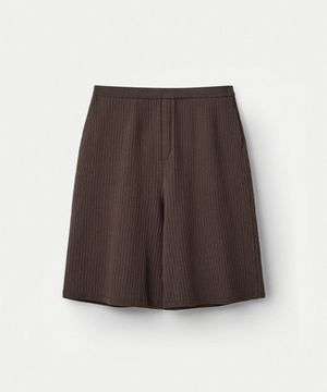 Fine Cotton Bermuda Pants_Brown