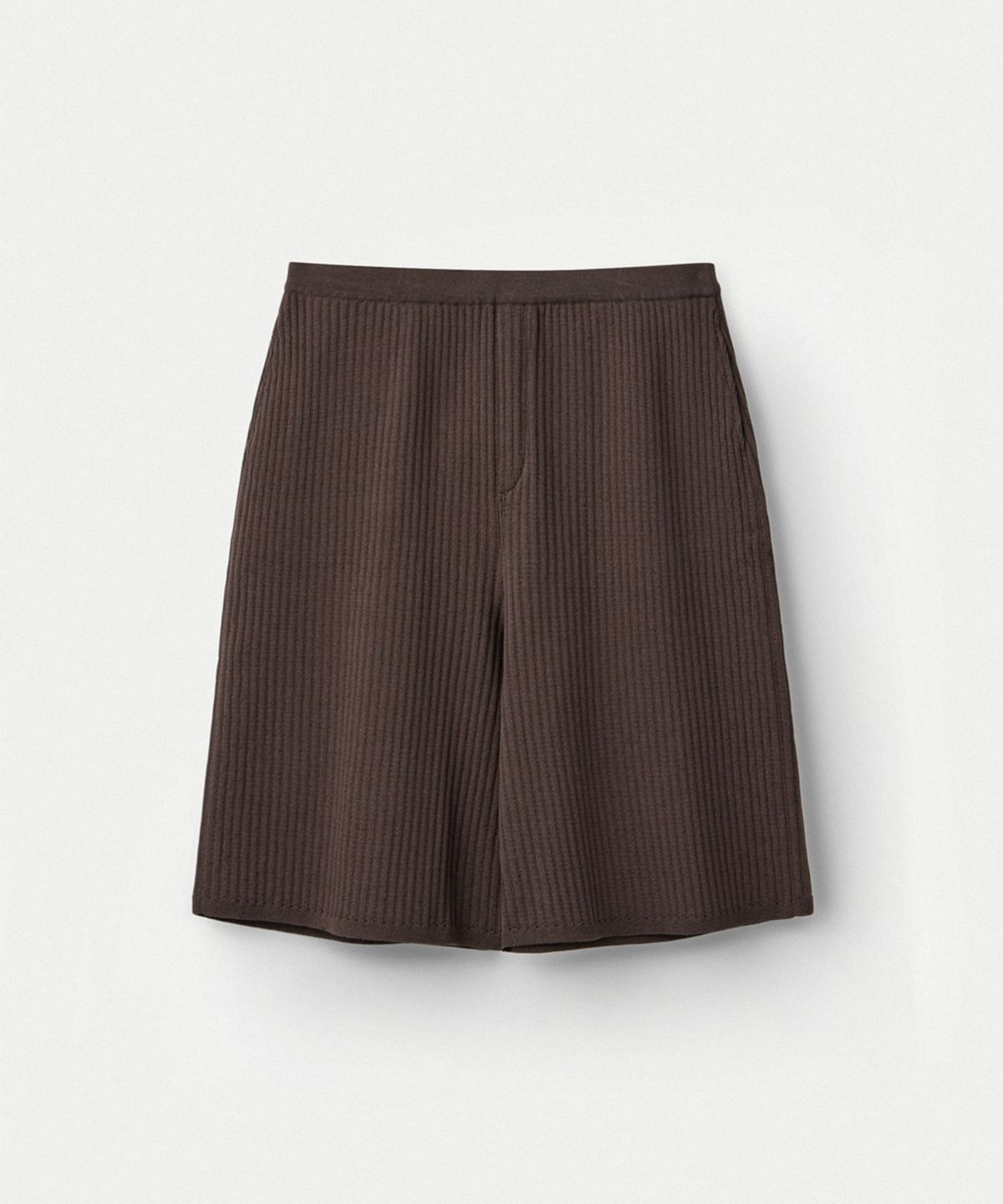 우마뭉(UMARMUNG) Fine Cotton Bermuda Pants_Brown