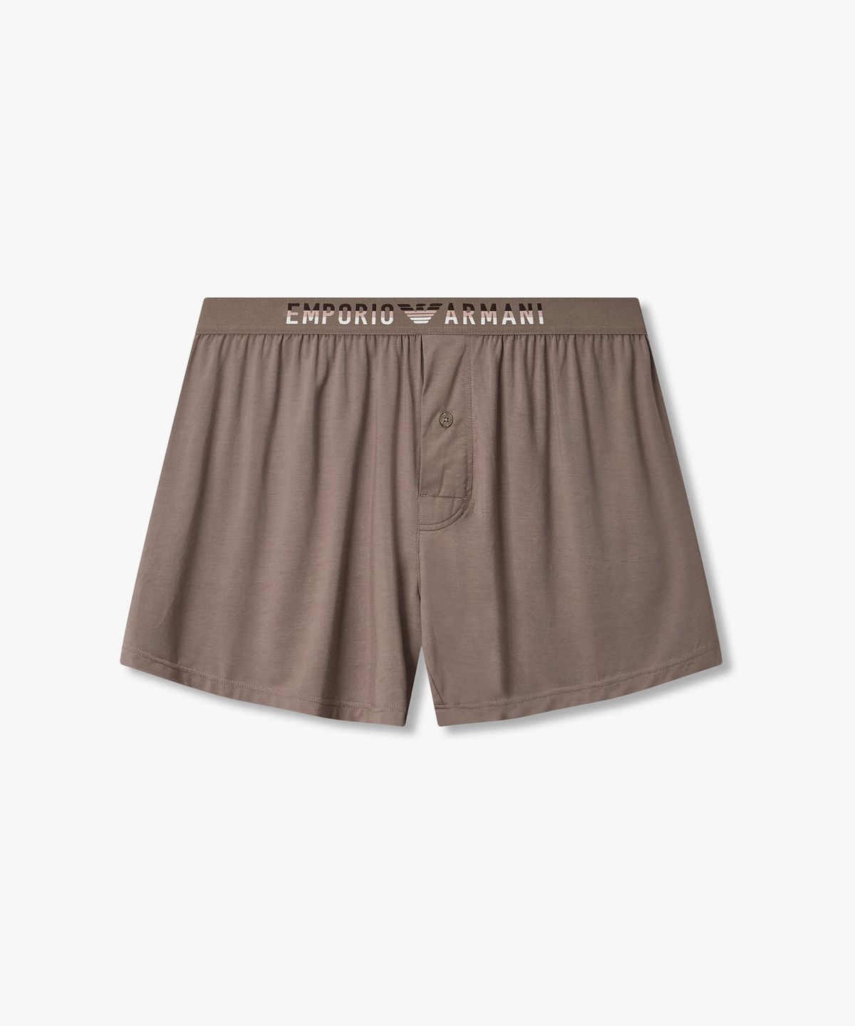 엠포리오 아르마니 언더웨어(EMPORIO ARMANI UNDERWEAR) 남성 톤온톤 자카드 로고 트렁크_초코 0816112075