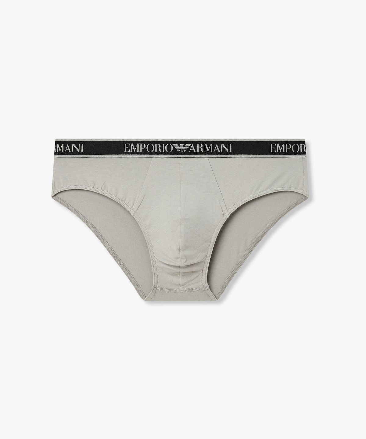 엠포리오 아르마니 언더웨어(EMPORIO ARMANI UNDERWEAR) 남성 투톤 자카드 로고 브리프_그레이 08M6111310