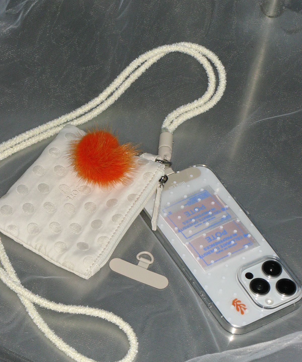 포테(POTE) [2차리오더:바로출고] 0012 Mini Pouch_Dot Cream
