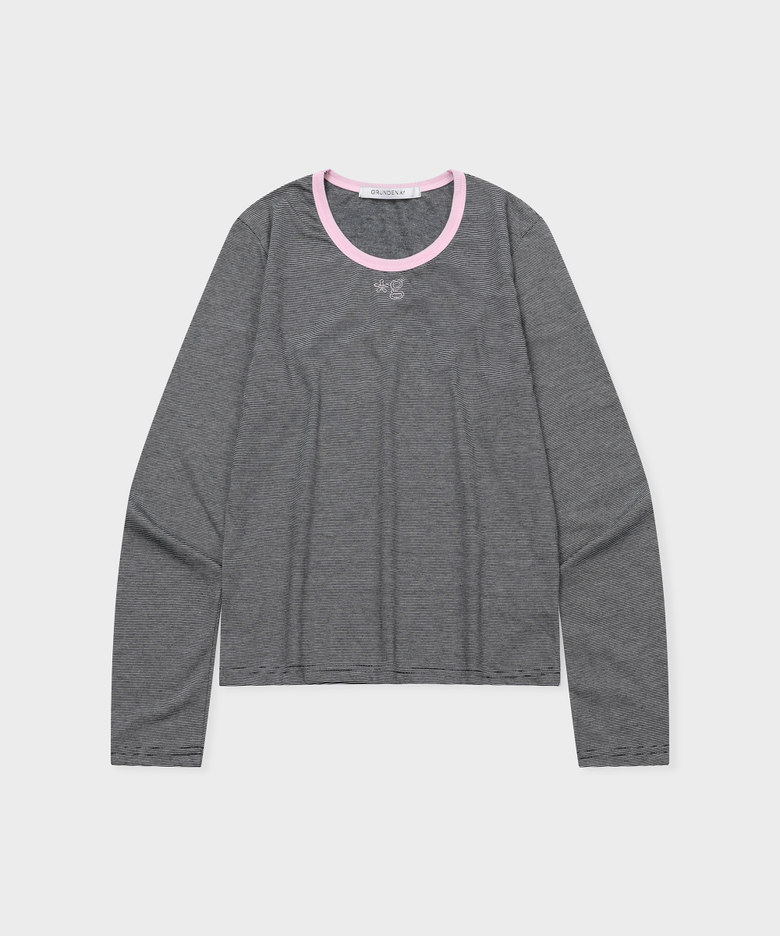 WEEKENDER STRIPE TOP (BLACK-PINK)