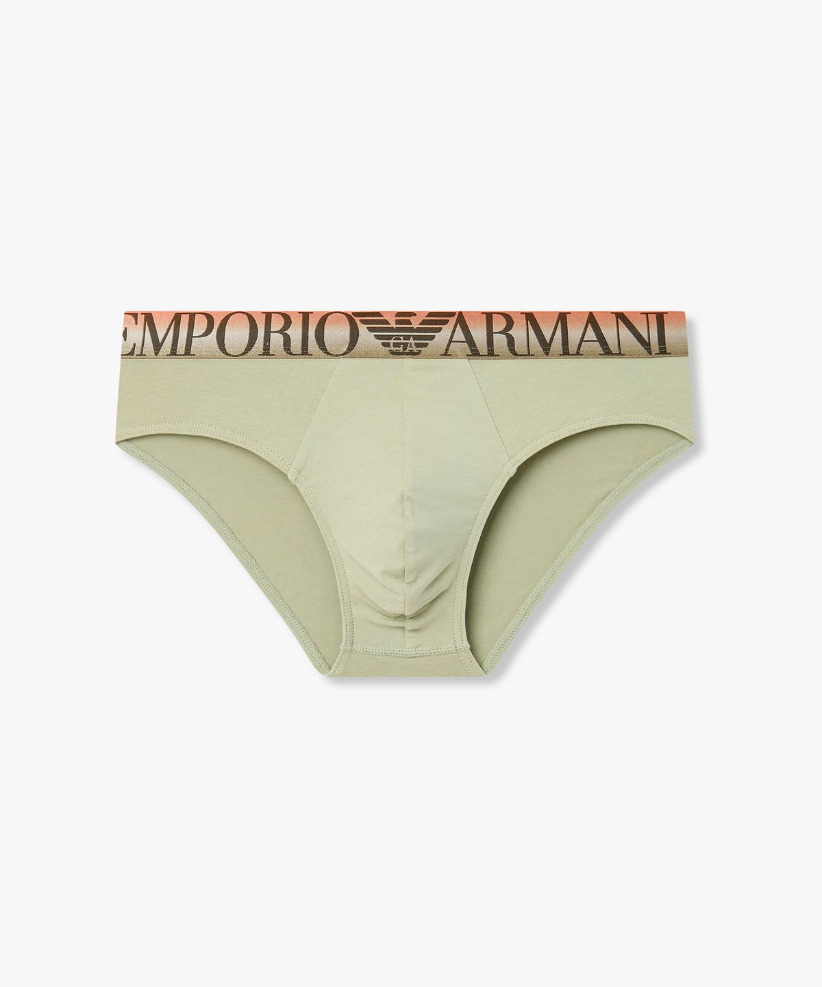 엠포리오 아르마니 언더웨어(EMPORIO ARMANI UNDERWEAR) 남성 그라데이션 빅 로고 브리프_라이트 카키 0816111013