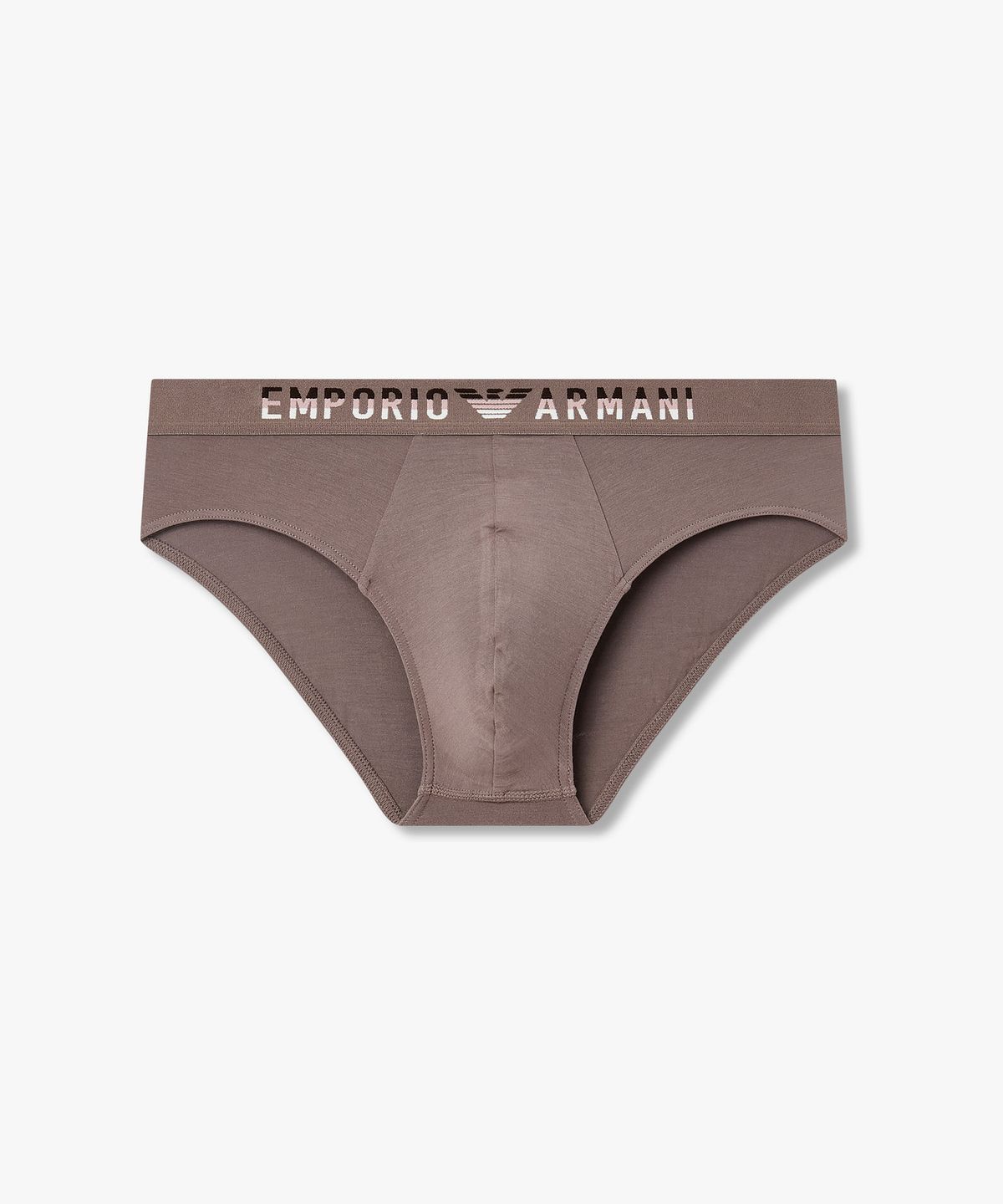 엠포리오 아르마니 언더웨어(EMPORIO ARMANI UNDERWEAR) 남성 톤온톤 자카드 로고 브리프_초코 0816111010