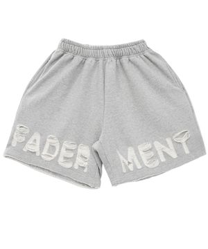페이더로고 스크래치 데미지 쇼츠(Grey)