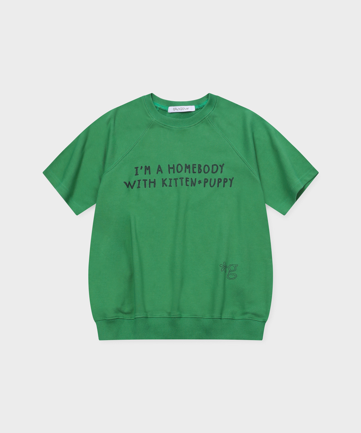 글런든(GRUNDEN) HOMEBODY SHORT-SLEEVE SWEATSHIRT (LEAF GREEN)