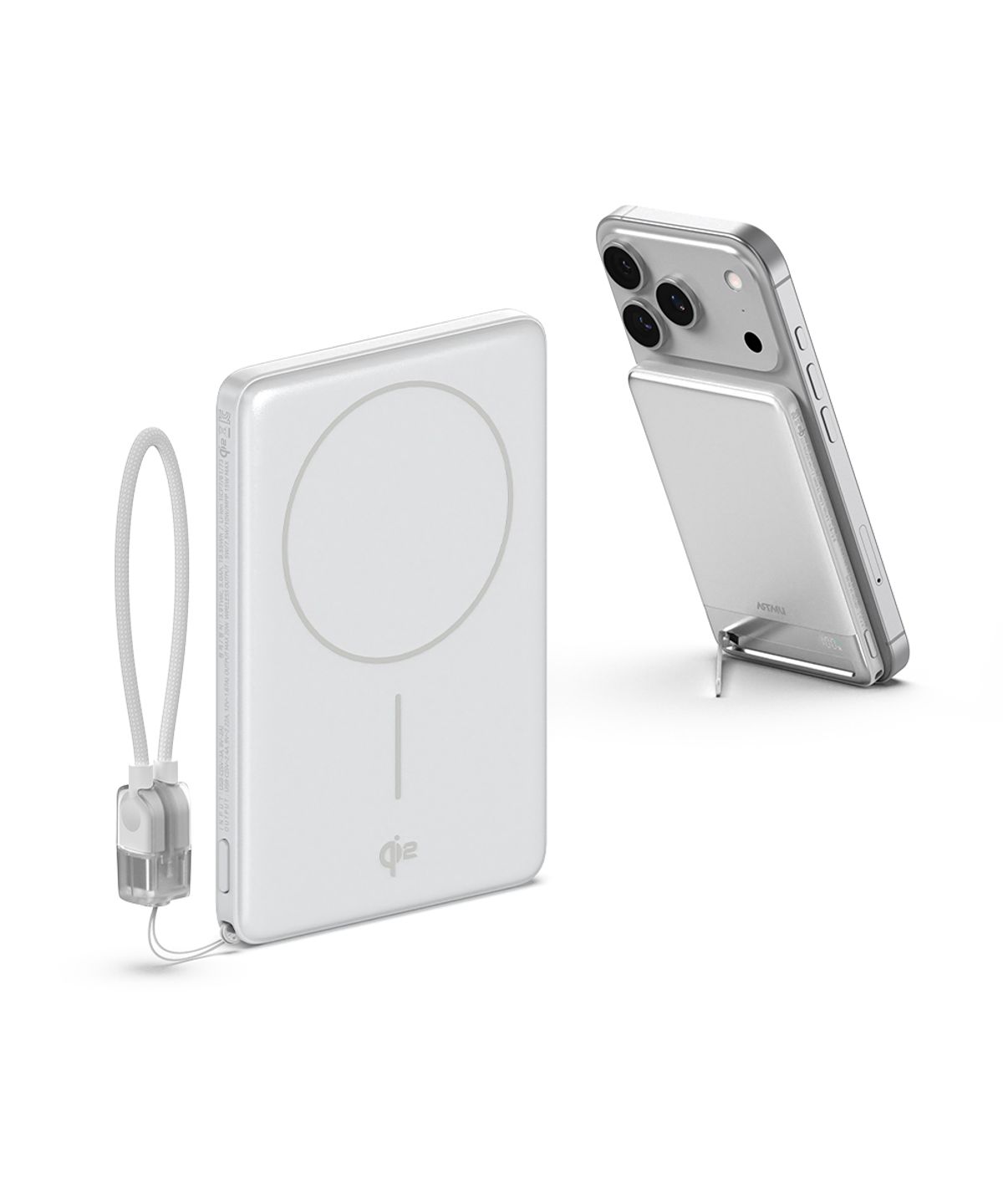 아트뮤(ARTMU) Qi2 15W 맥세이프 초슬림 고속 보조배터리 5000mAh QB510 화이트
