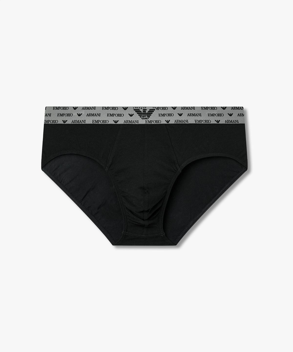 엠포리오 아르마니 언더웨어(EMPORIO ARMANI UNDERWEAR) 남성 패턴드 텍스처 로고 브리프_블랙 0816111033