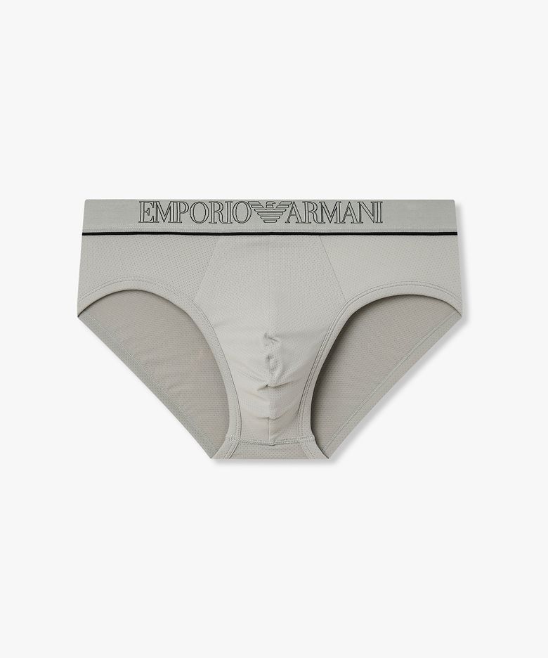 남성 아웃라인 로고 메쉬 브리프_그레이 0816111025