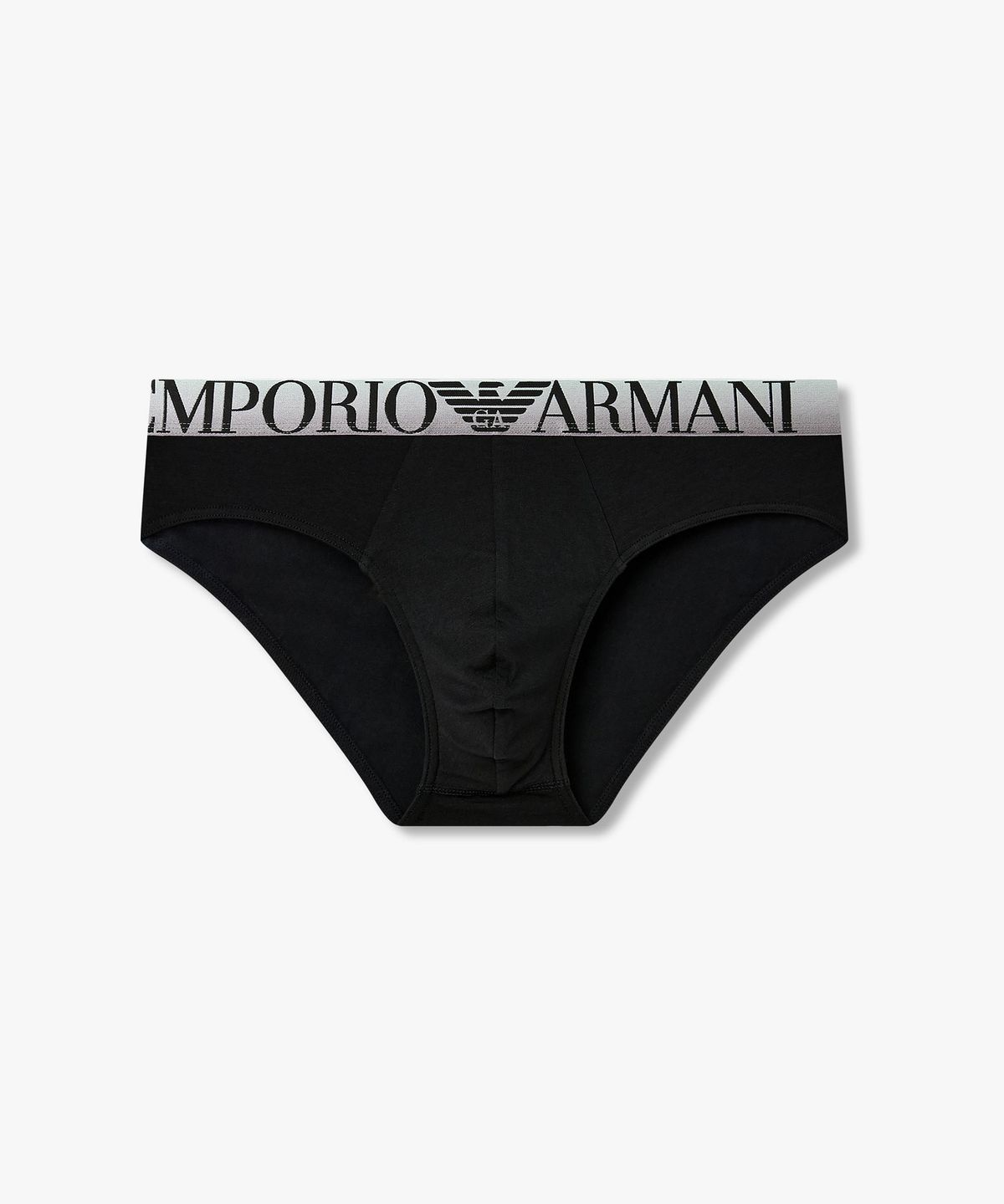 엠포리오 아르마니 언더웨어(EMPORIO ARMANI UNDERWEAR) 남성 그라데이션 빅 로고 브리프_블랙 0816111015