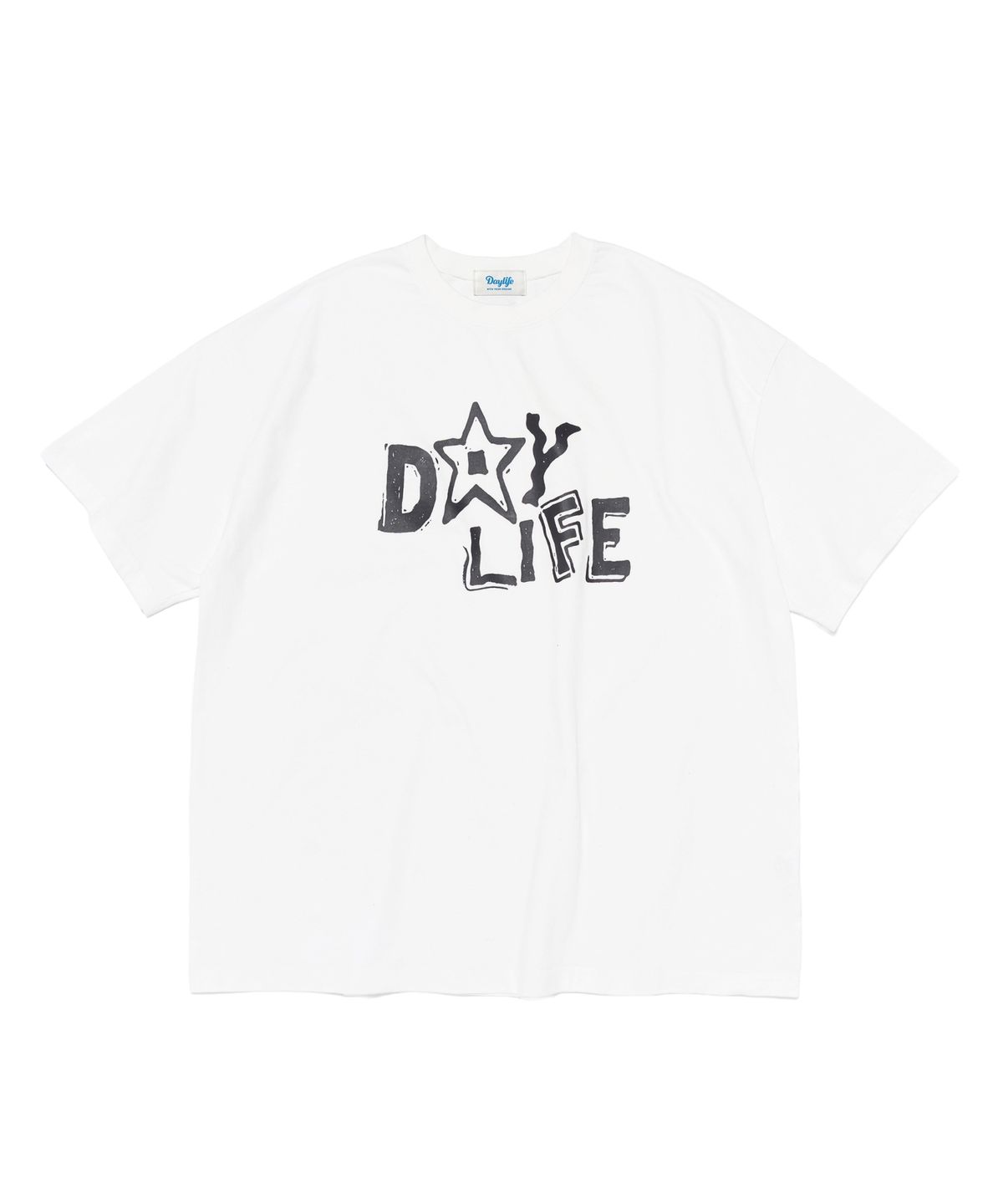 데이라이프(DAYLIFE) 카툰 로고 그래픽 반팔 티셔츠 (화이트)