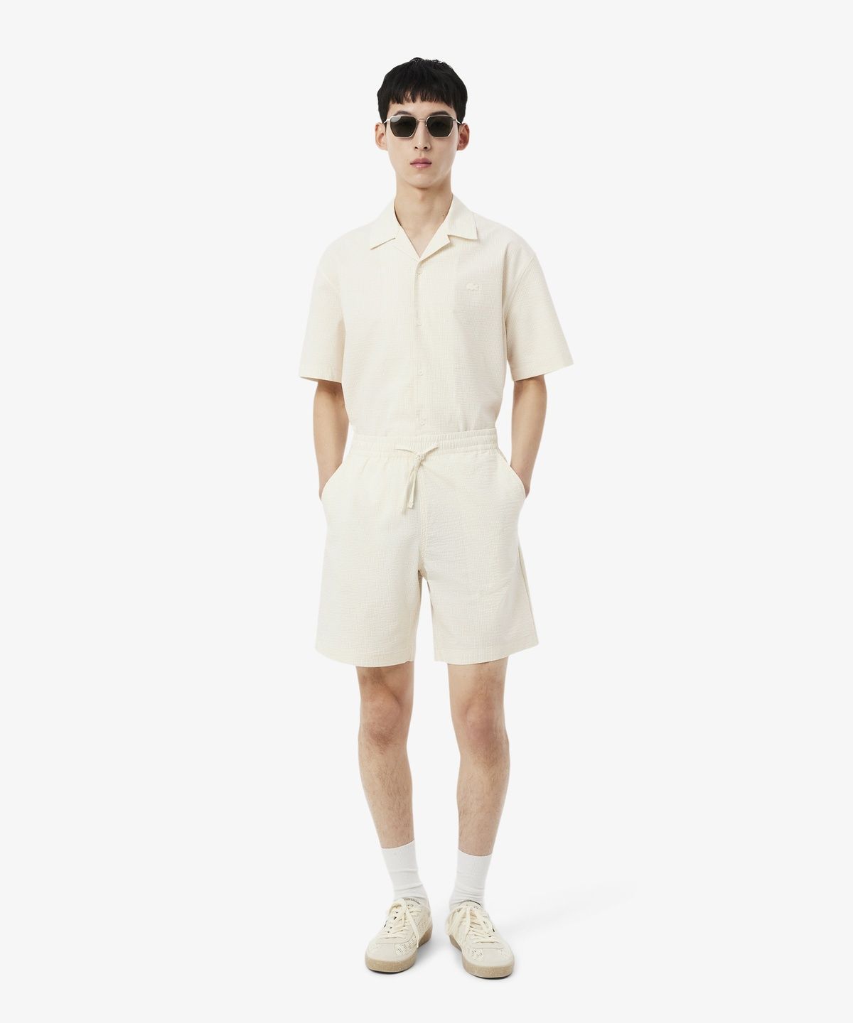 라코스테(LACOSTE) 남성 와플 소재 쇼츠 GH1977-56G FM0