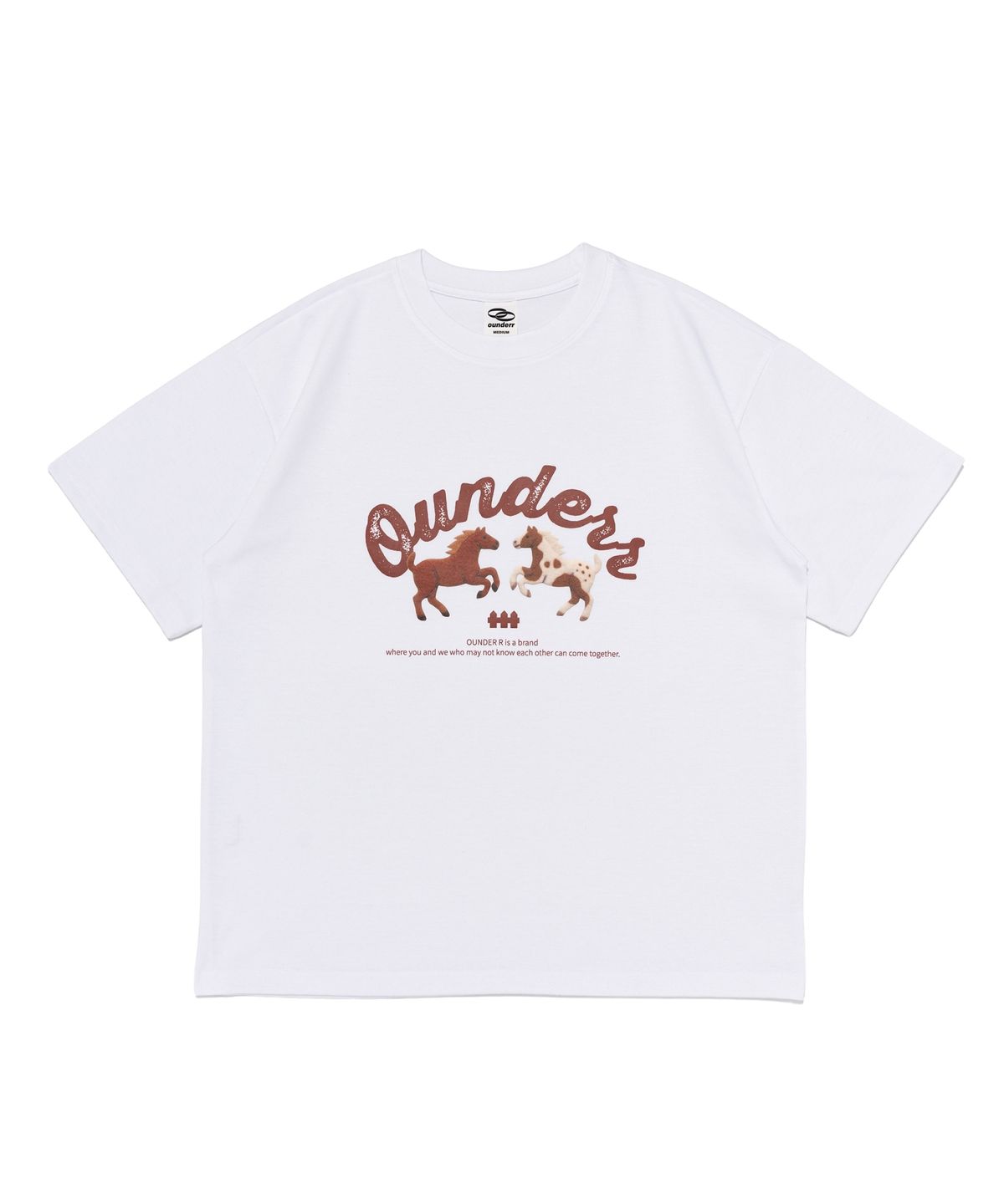 오언더알(OUNDERR) HORSE COOKIE 반팔 티셔츠 (화이트)